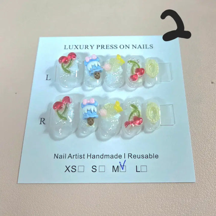 [BUNJANG] Handmade Character Nail Tips Set / 3번 핸드메이드 캐릭터 수제 네일팁 구경오세요