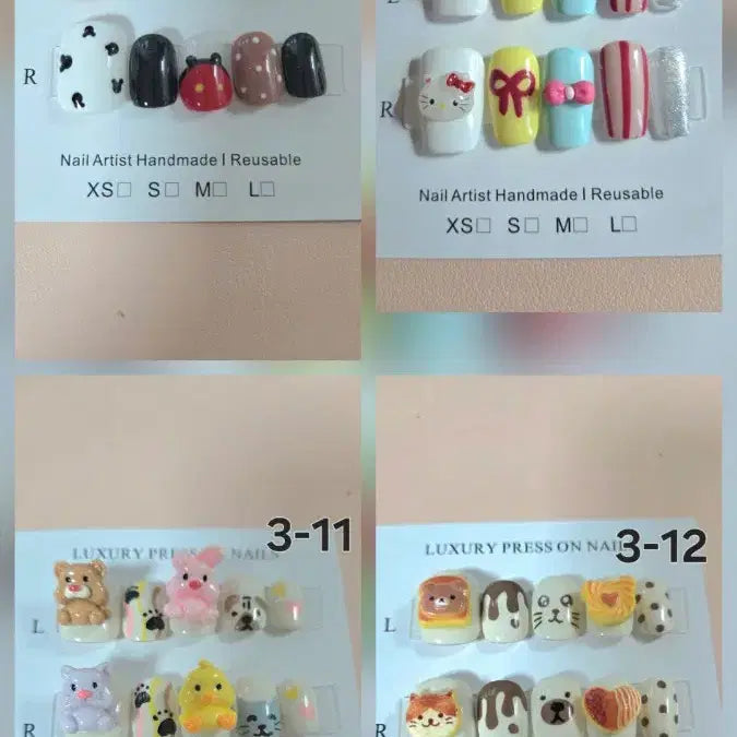 [BUNJANG] Handmade Character Nail Tips Set / 3번 핸드메이드 캐릭터 수제 네일팁 구경오세요