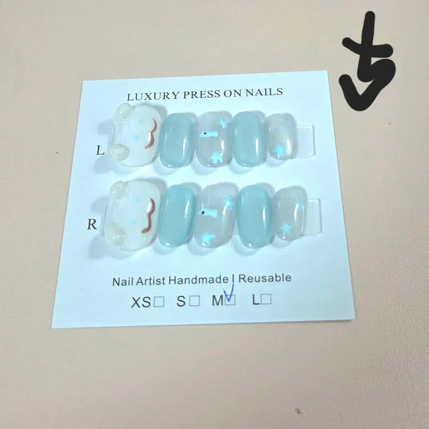 [BUNJANG] Handmade Character Nail Tips Set / 3번 핸드메이드 캐릭터 수제 네일팁 구경오세요