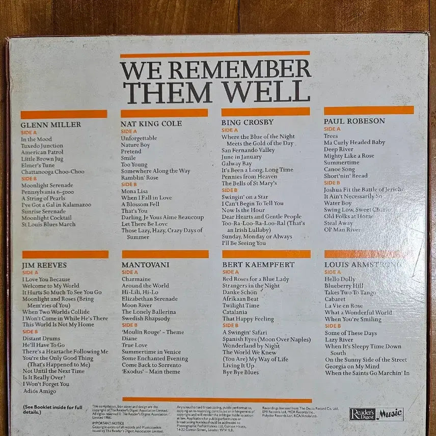 [BUNJANG] Various Artists "Oldies Pop" LP Set (8 Records) - Featuring Nat King Cole and More / 팝송 올드팝 LP 8장 세트 넷킹콜 외 수입 원반