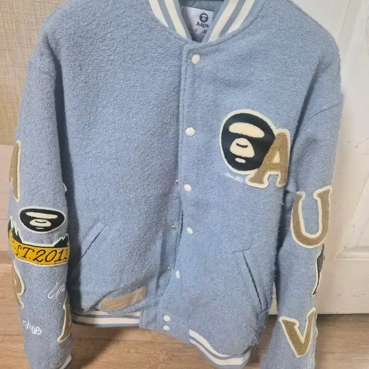 [BUNJANG] AAPE Varsity Jacket - Blue - L Size / 에이프 바시티 자켓 블루종 L사이즈