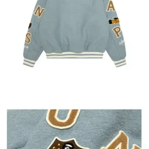 [BUNJANG] AAPE Varsity Jacket - Blue - L Size / 에이프 바시티 자켓 블루종 L사이즈