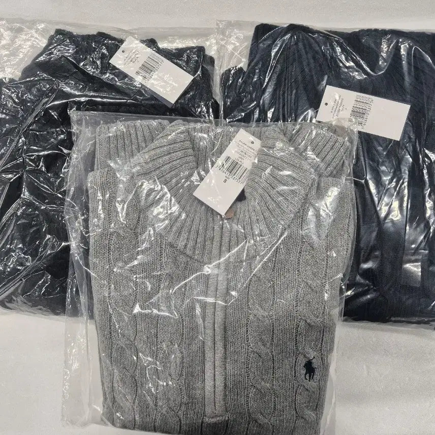 [BUNJANG] Polo Ralph Lauren Cable Knit Half-Zip Sweater / 폴로 랄프로렌 케이블 니트 반집업 블랙/ 회색/네이비