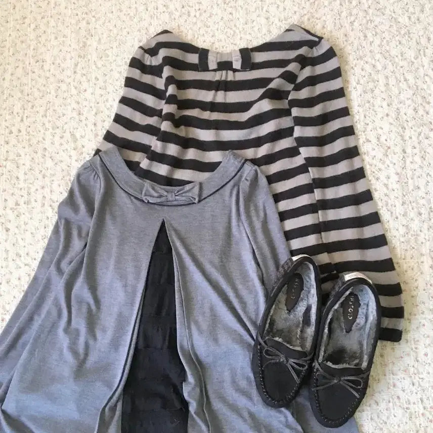 [BUNJANG] Maru Vintage Striped Knit T-shirt / 마루 빈티지 스트라이프 니트 티셔츠