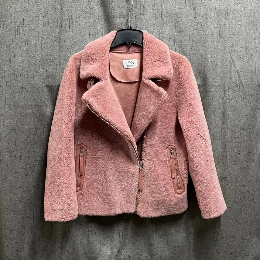 [BUNJANG] Do Not Plan Pink Dumble Mouton Jacket / 리얼양모100% 두낫플랜 핑크 덤블 무스탕 자켓