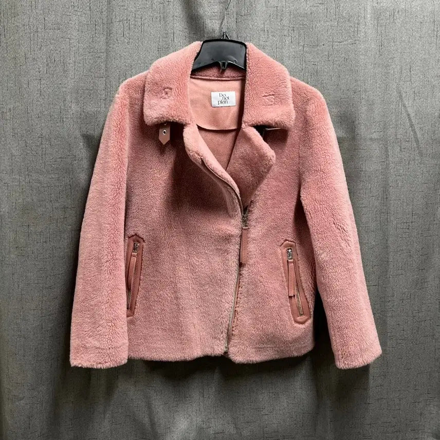 [BUNJANG] Do Not Plan Pink Dumble Mouton Jacket / 리얼양모100% 두낫플랜 핑크 덤블 무스탕 자켓