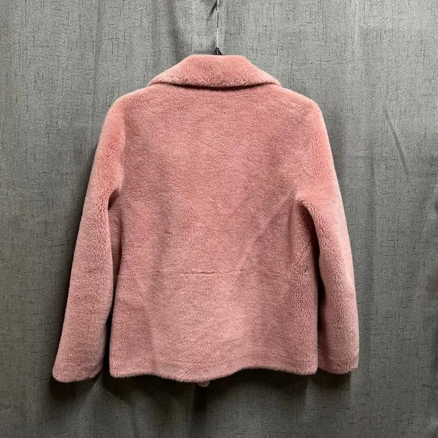 [BUNJANG] Do Not Plan Pink Dumble Mouton Jacket / 리얼양모100% 두낫플랜 핑크 덤블 무스탕 자켓