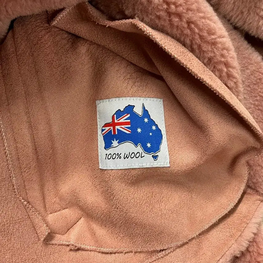 [BUNJANG] Do Not Plan Pink Dumble Mouton Jacket / 리얼양모100% 두낫플랜 핑크 덤블 무스탕 자켓