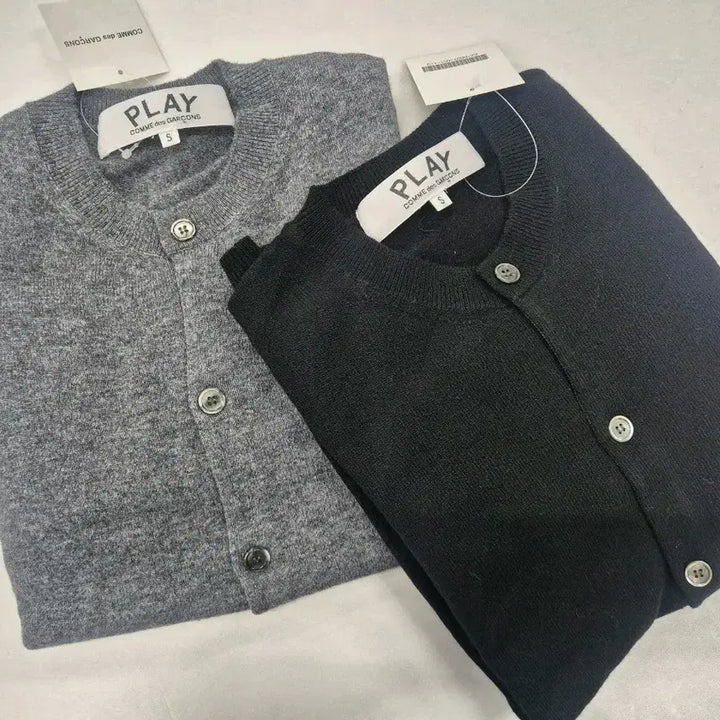 [BUNJANG] Comme des Garcons Play Cardigan Black/Gray / 꼼데가르송 플레이 가디건 블랙/회색