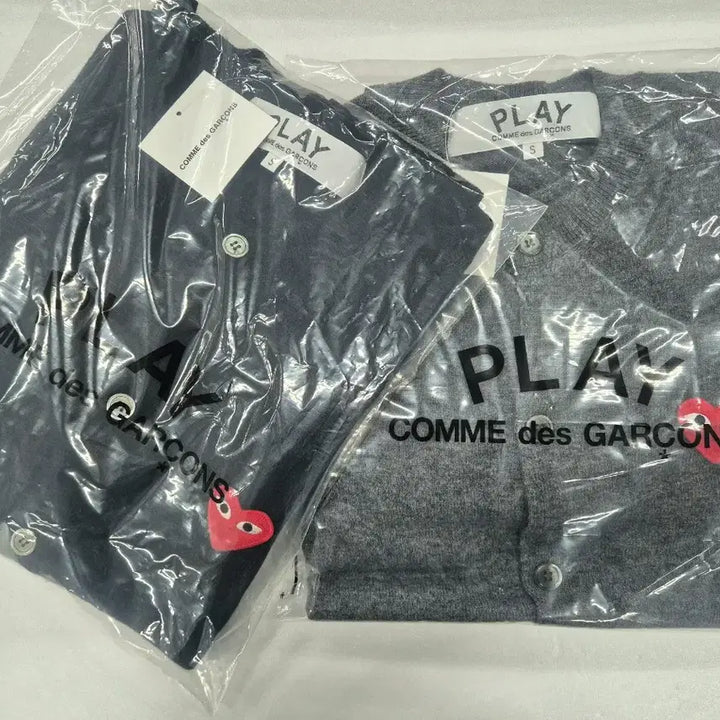 [BUNJANG] Comme des Garcons Play Cardigan Black/Gray / 꼼데가르송 플레이 가디건 블랙/회색