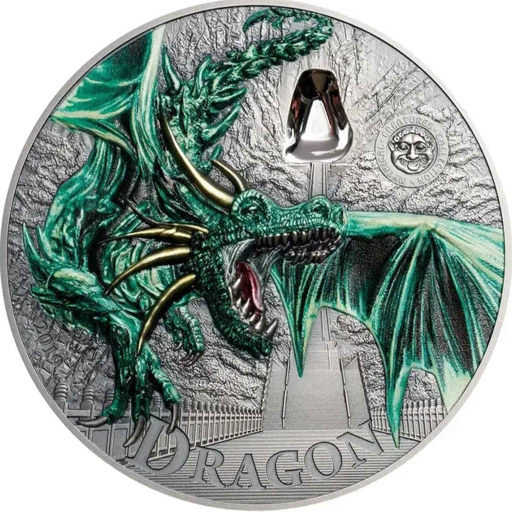 [BUNJANG] Palau 2019 Green Dragon Silver Coin / 2019 팔라우 2온스 신화동물 그린드래곤 은화