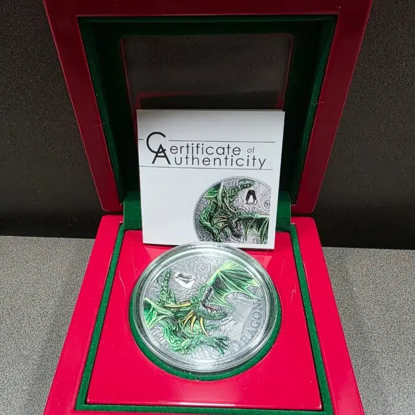 [BUNJANG] Palau 2019 Green Dragon Silver Coin / 2019 팔라우 2온스 신화동물 그린드래곤 은화