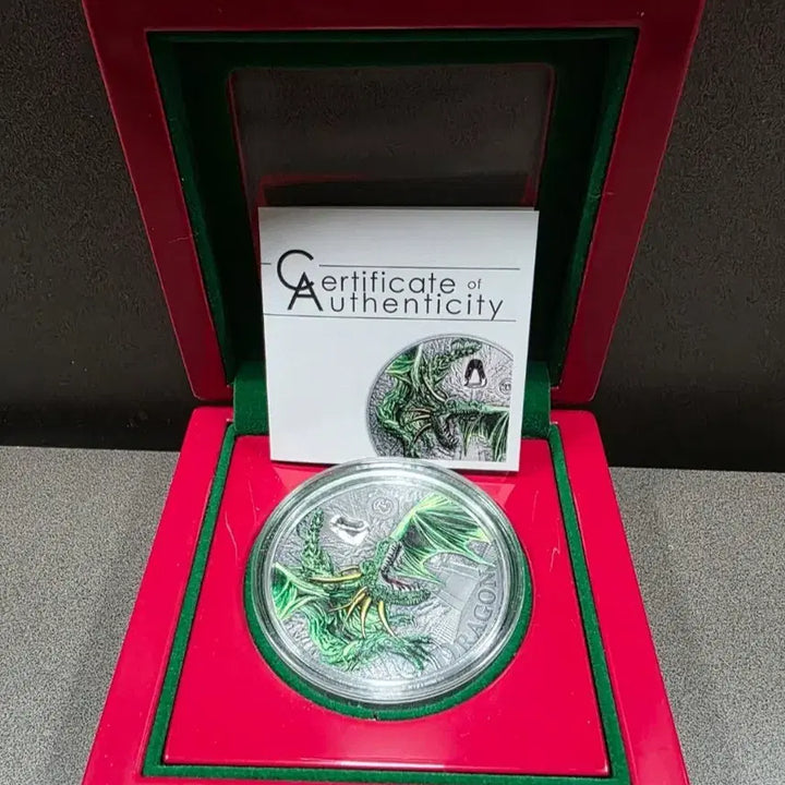 [BUNJANG] Palau 2019 Green Dragon Silver Coin / 2019 팔라우 2온스 신화동물 그린드래곤 은화