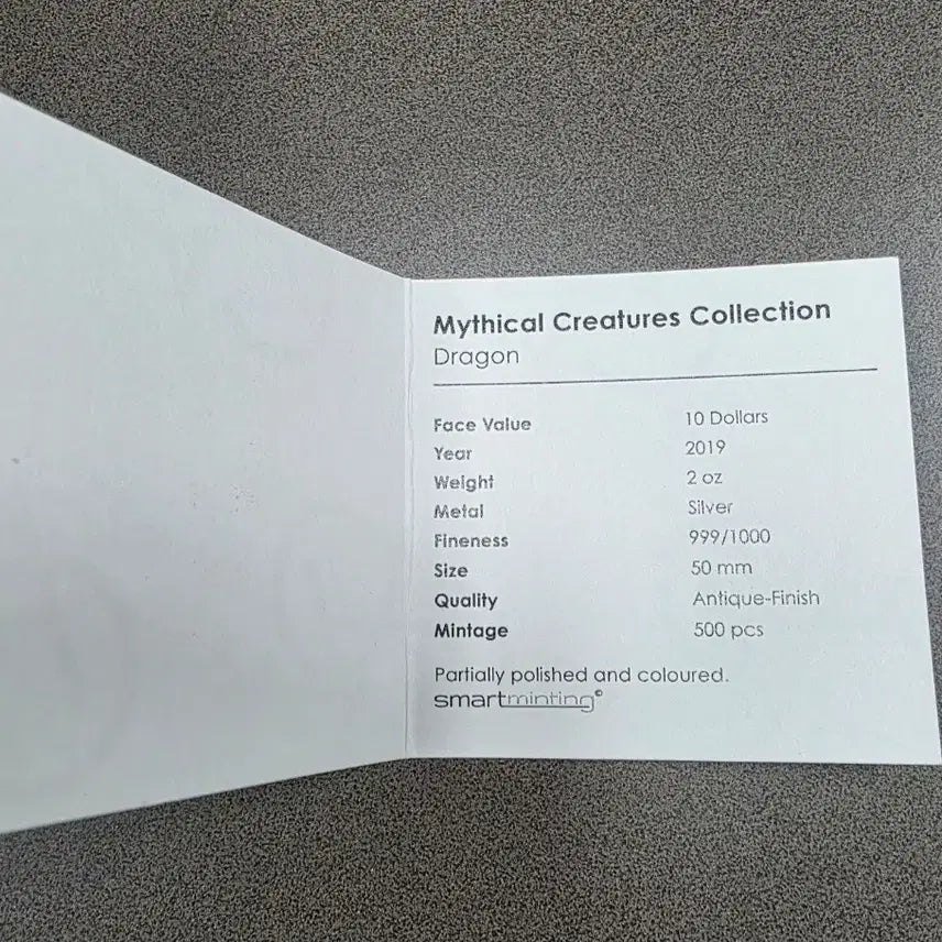 [BUNJANG] Palau 2019 Green Dragon Silver Coin / 2019 팔라우 2온스 신화동물 그린드래곤 은화
