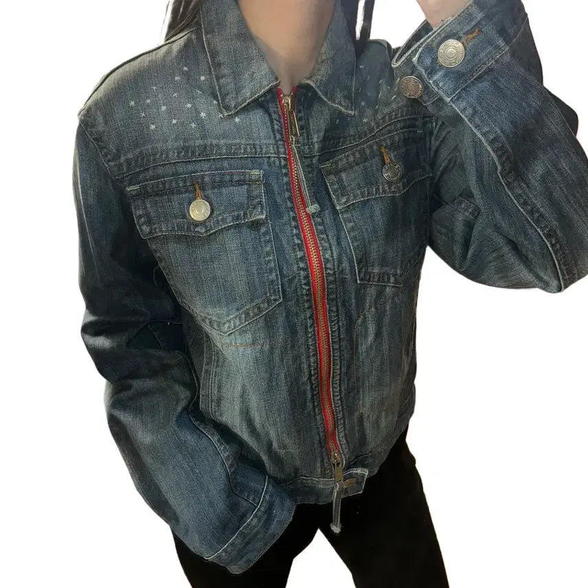 [BUNJANG] Dsquared2 2004FW Archive Denim Jacket (Size 52) / 디스퀘어드2/04fw 아카이브 데님 자켓 52 (L)