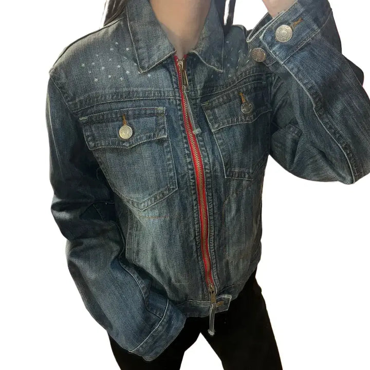 [BUNJANG] Dsquared2 2004FW Archive Denim Jacket (Size 52) / 디스퀘어드2/04fw 아카이브 데님 자켓 52 (L)