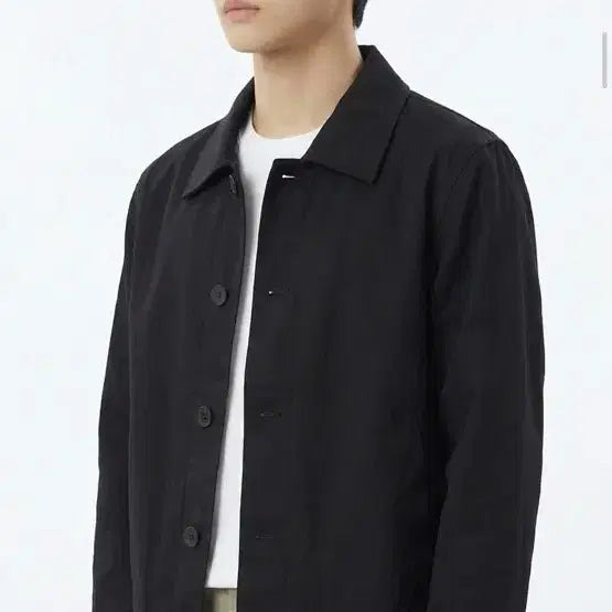 [BUNJANG] Connectkinlock Cotton String Collar Jacket / 커넥트킨록 코튼 스트링 카라 자켓 블랙