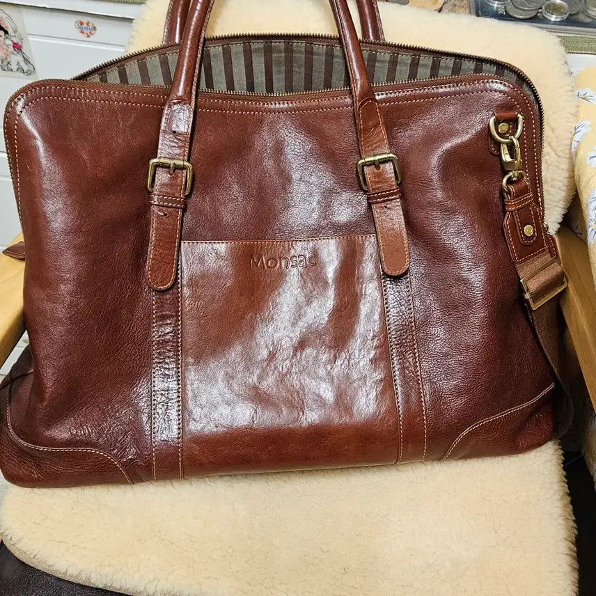 [BUNJANG] Mongsac Big Size Leather Bag / 몽삭 빅사이즈 가죽가방