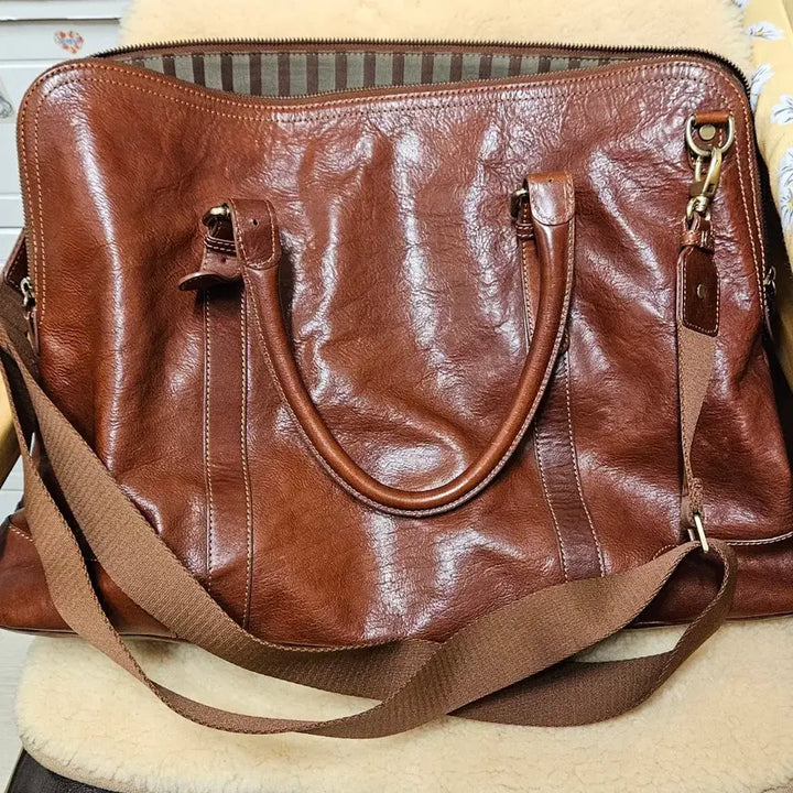 [BUNJANG] Montsac Large Size Leather Bag / 몽삭 빅사이즈 가죽가방