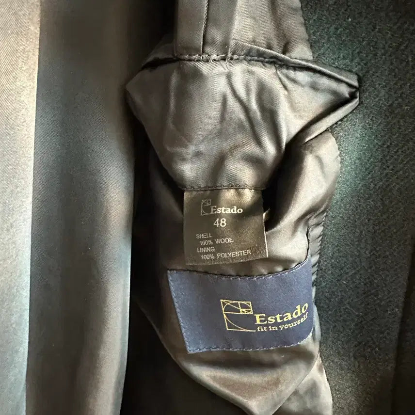 [BUNJANG] Estado Blackwatch Balmacaan Robe Coat - 48 / 에스타도 블랙와치 발마칸 로브 코트 48사이즈