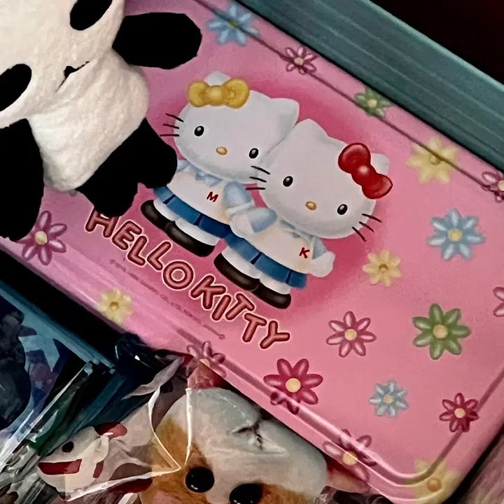 [BUNJANG] Kitty & Mimi Tin Case / 고전키티 교복키티&미미 틴케이스 보관함 소품함