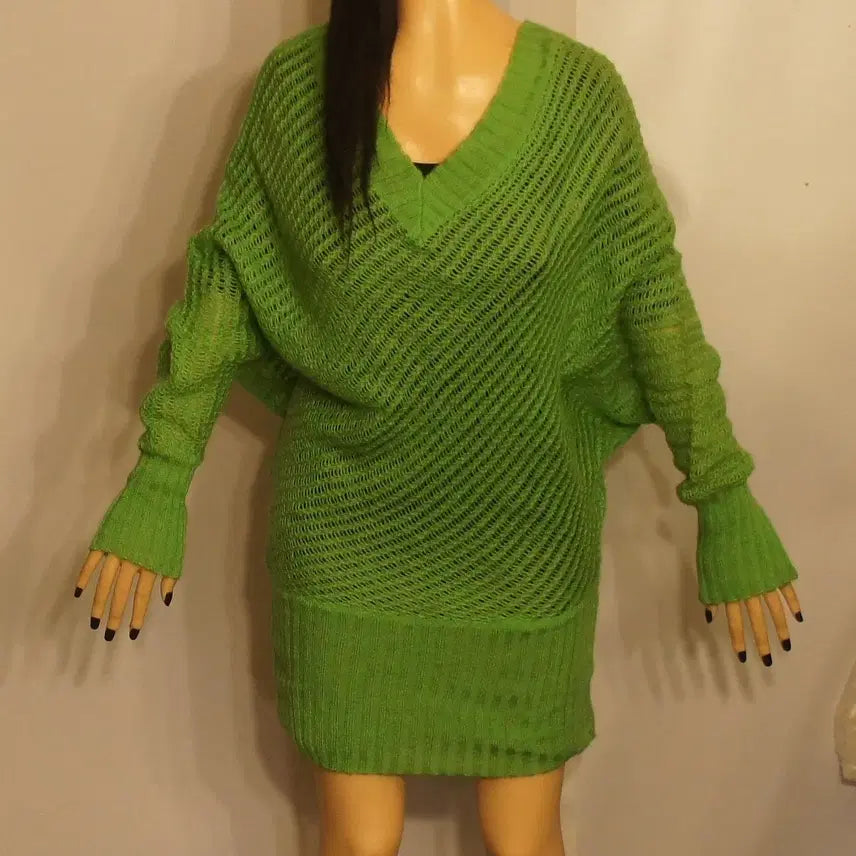 [BUNJANG] V-Neck Long Knit Sweater / 1807 여성니트 여성스웨터 여자니트 니트스웨터 롱니트 여자스웨터