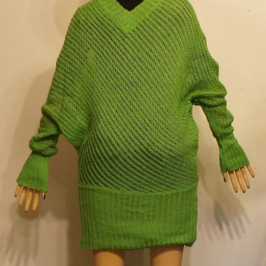 [BUNJANG] V-Neck Long Knit Sweater / 1807 여성니트 여성스웨터 여자니트 니트스웨터 롱니트 여자스웨터