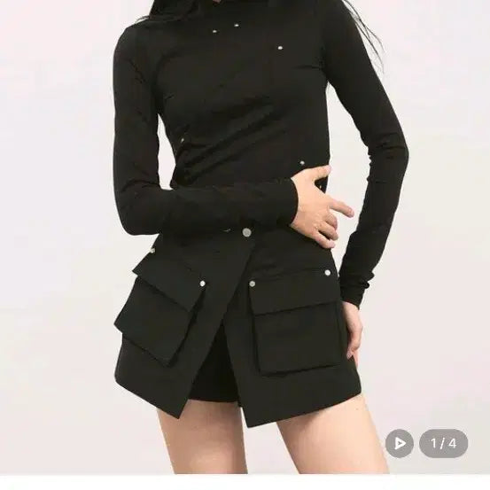 [BUNJANG] S/S-A Stud Line Hoodie Black / 새상품) 시스에이 스터드 라인 후드 블랙