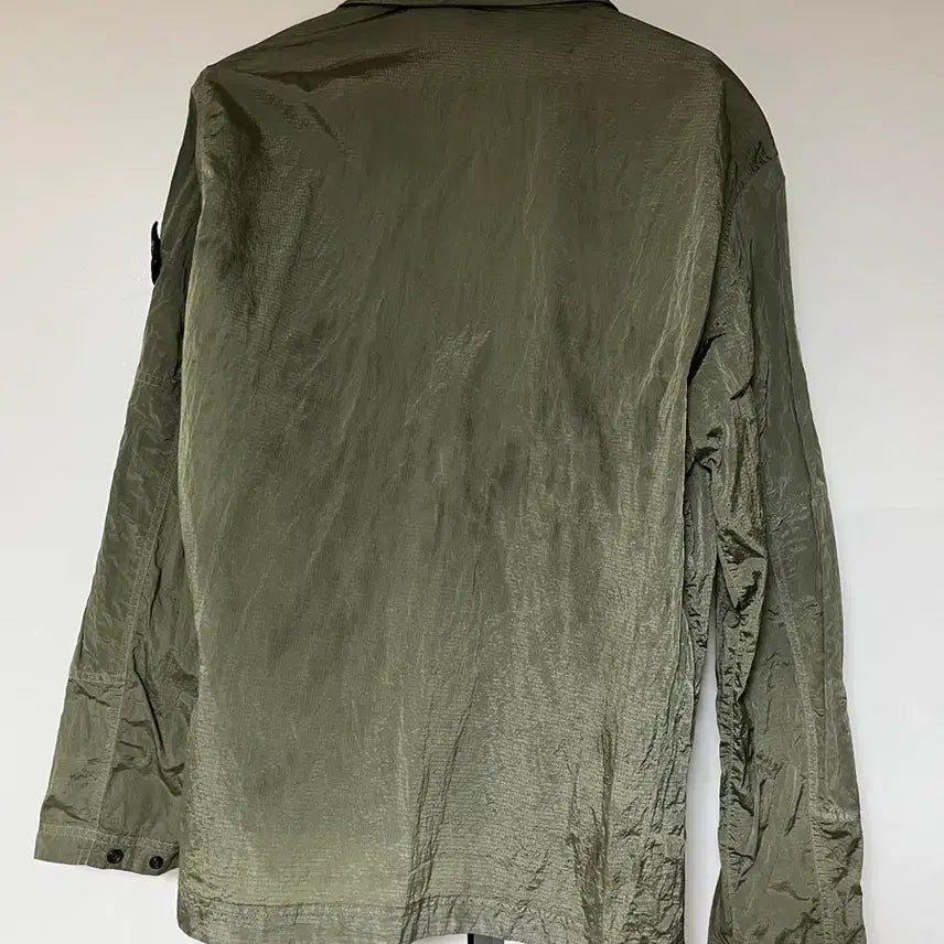 [BUNJANG] Stone Island Nylon Overshirt Olive Khaki XL / 스톤아일랜드 나일론 오버셔츠 올리브카키 XL