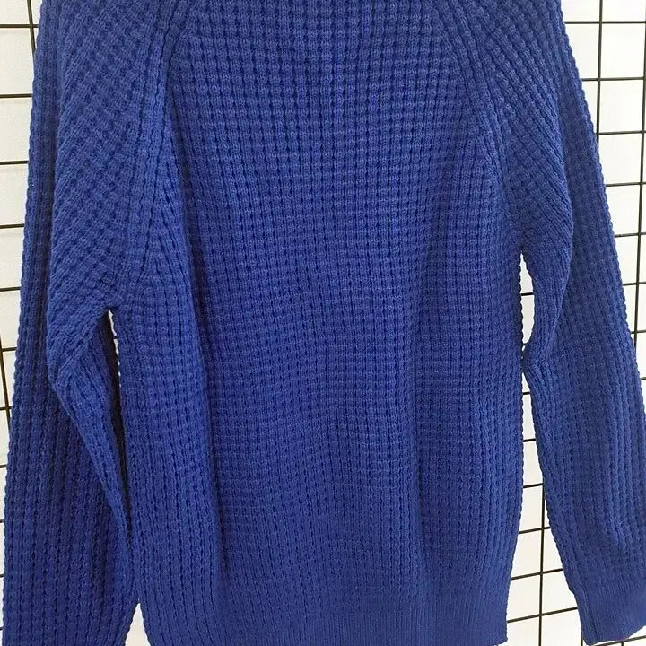 [BUNJANG] Waffle Knit Sweater / 새상품 와풀 사선 라운드니트