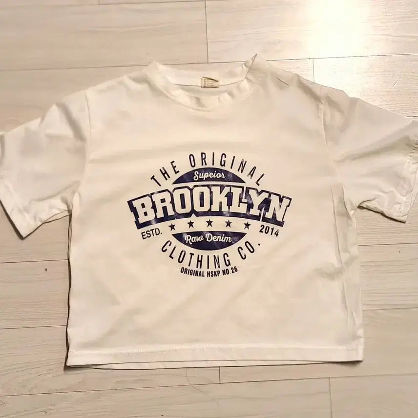 [BUNJANG] Brooklyn White Crop Top (Size 44-55) / 브루클린 흰색 크롭티 (44~55)