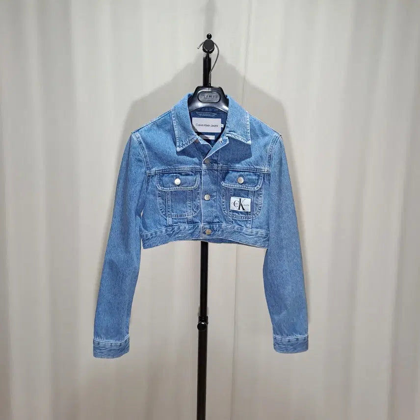 [BUNJANG] Unbranded Jennie &amp; Wonyoung Worn 90s Denim Crop Jacket / (택포) 여성 크롭 90s 데님 재킷 제니 장원영 착용 XS B505