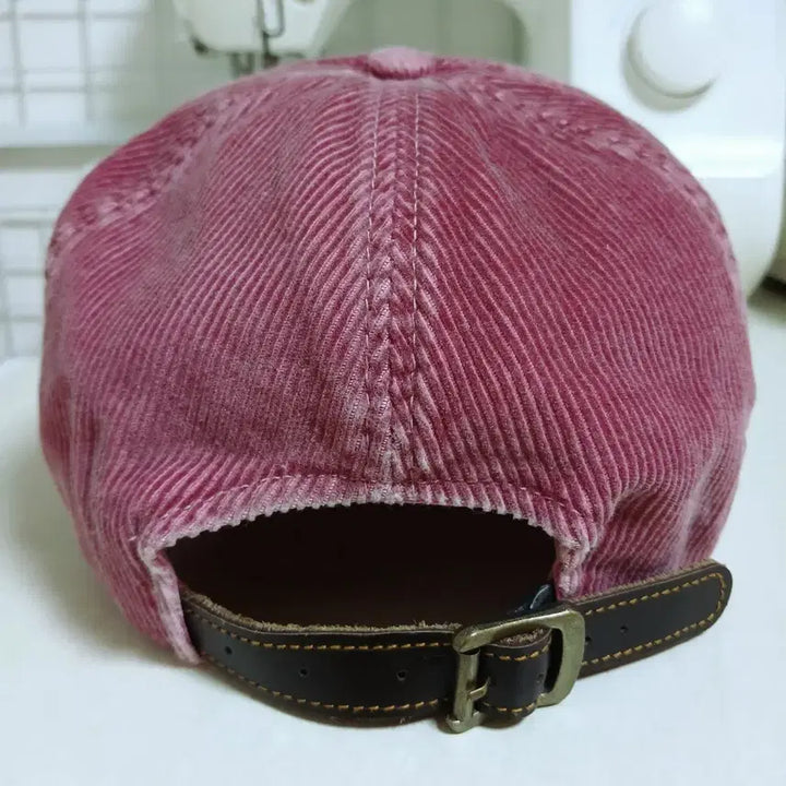 [BUNJANG] Pink Vintage Ribbed Cap / 핑크 빈티지 골지 캡 모자