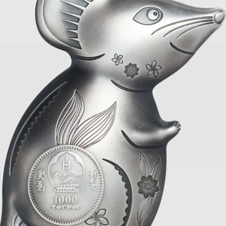 [BUNJANG] Mongolia Silver Mouse Antique Coin / 2020 몽골 1온스 실버 마우스 엔틱 은화