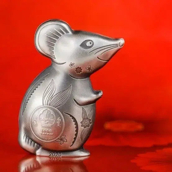 [BUNJANG] Mongolia Silver Mouse Antique Coin / 2020 몽골 1온스 실버 마우스 엔틱 은화