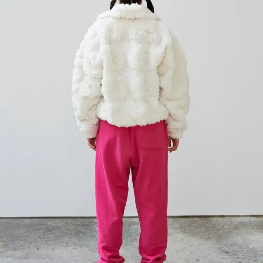 [BUNJANG] SEO Shearling Jumper Fur Jacket White / seo 에스이오 시어링 점퍼 퍼자켓 화이트