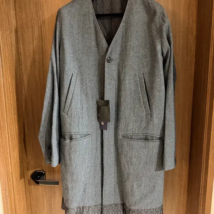 [BUNJANG] Undercover Collarless Jacquard Coat / 언더커버 카라리스 쟈가드 코트