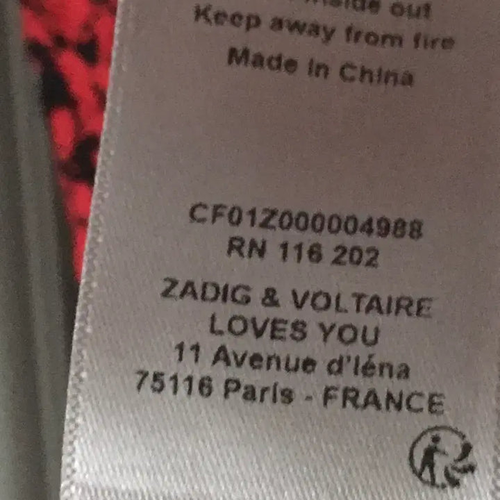 [SOLD OUT] 22ss 쟈딕앤볼테르 레드 플라워 프린트 블라우스 s사이즈