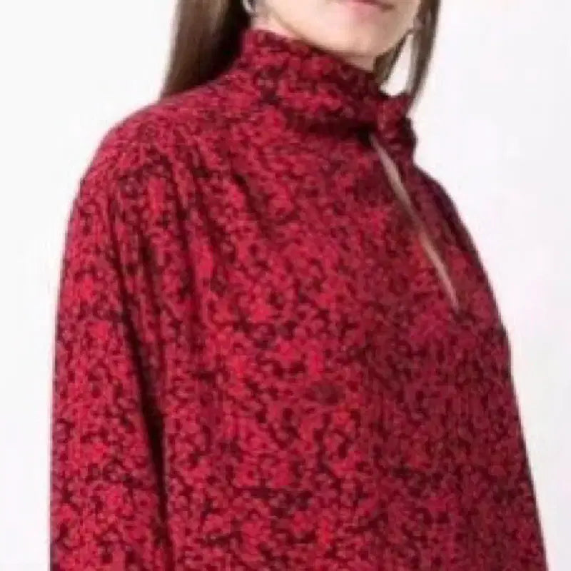 [SOLD OUT] 22ss 쟈딕앤볼테르 레드 플라워 프린트 블라우스 s사이즈