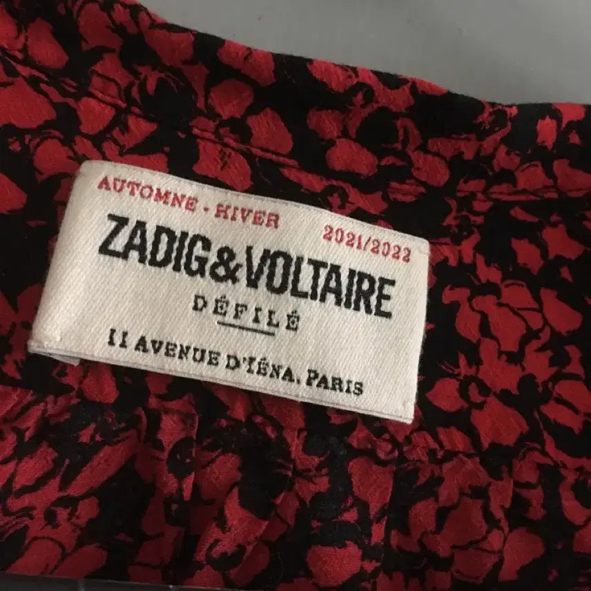 [SOLD OUT] 22ss 쟈딕앤볼테르 레드 플라워 프린트 블라우스 s사이즈