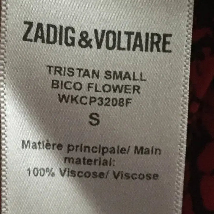 [SOLD OUT] 22ss 쟈딕앤볼테르 레드 플라워 프린트 블라우스 s사이즈