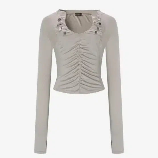 [BUNJANG] Please No Follow Ruby Long Sleeve Top Mocha Beige / 플리즈노팔로우 플노팔 루비 롱슬리브탑 모카베이지