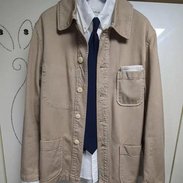 [BUNJANG] Rise and Below Beige Work Jacket M / 라이즈앤빌로우 워크자켓 베이지 M