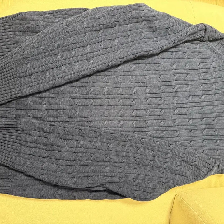 [BUNJANG] Union Blue Navy Cable Knit L / 유니온블루 네이비 케이블 니트 L