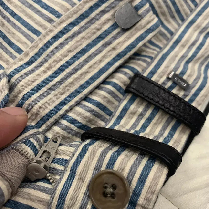 [BUNJANG] HERMES Seersucker Pants (Cotton/Lycra) Size 44 / HERMES 에르메스 시어서커 팬츠(코튼/라이크라)44사이즈(국내 36)