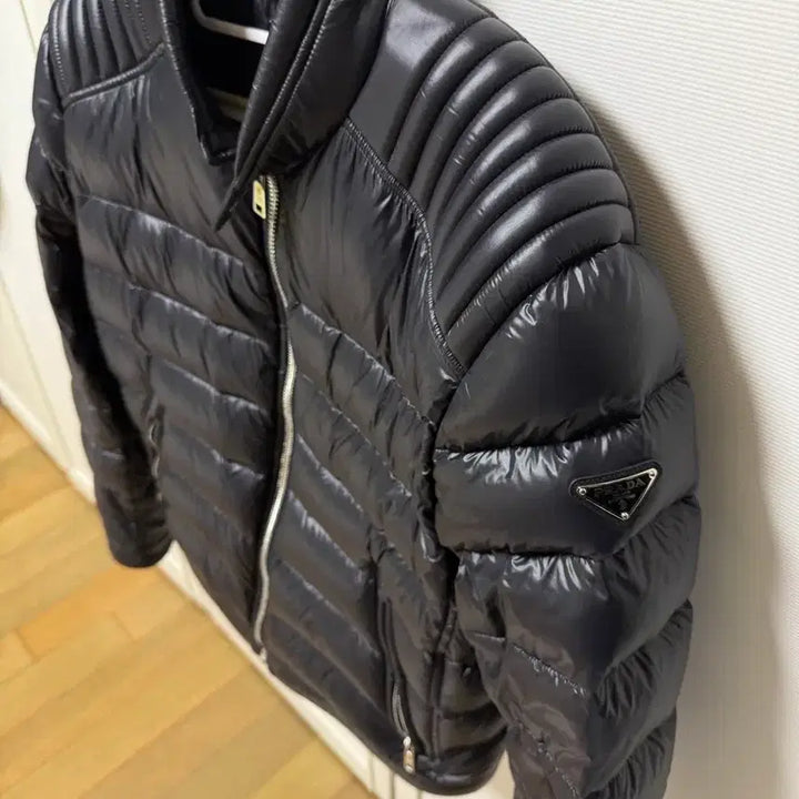 [BUNJANG] Prada Biker Lightweight Padded Jacket (Size 50) / 프라다 바이커 경량패딩 50사이즈