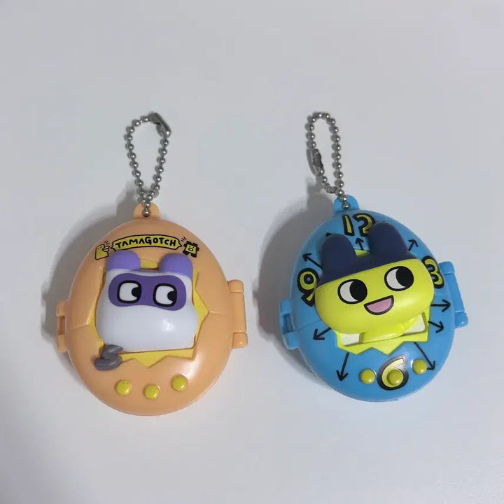 [BUNJANG] Bandai Tamagotchi Swing Case Keyring Bundle Set / 반다이 다마고치 스윙케이스 키링 가챠 마메치 마스쿠치 2개 일괄
