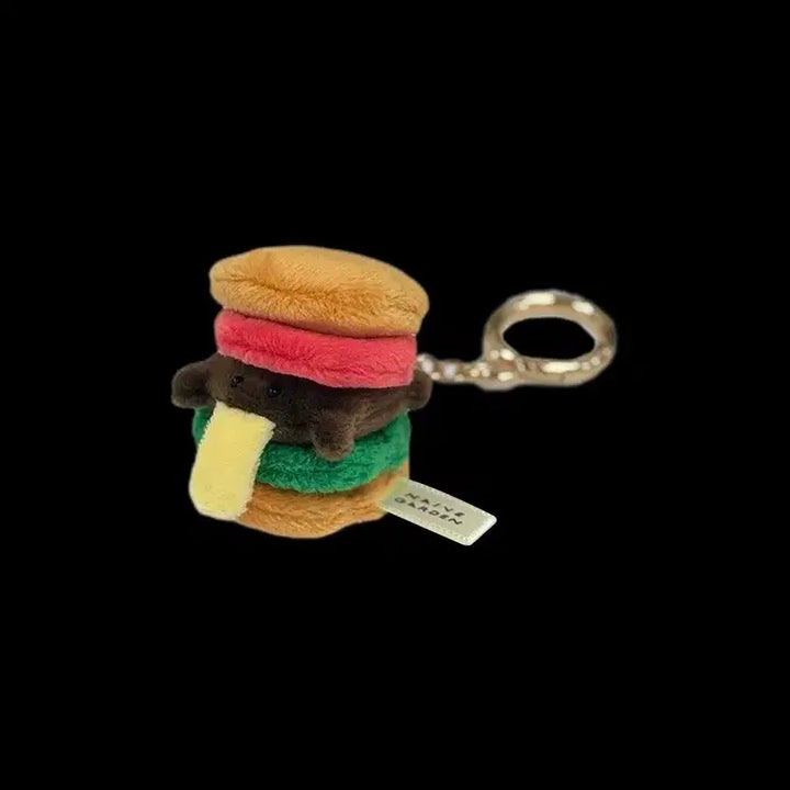 [BUNJANG] Naïve Garden Kiwi Bird Hamburger Keyring Plush / 나이브가든 키위새 햄버거 키링 인형