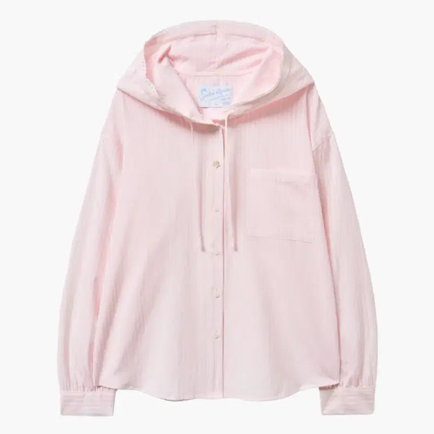 [SOLD OUT] 졸리레이드 핑크 후드 셔츠 Poppy hoodie shirt