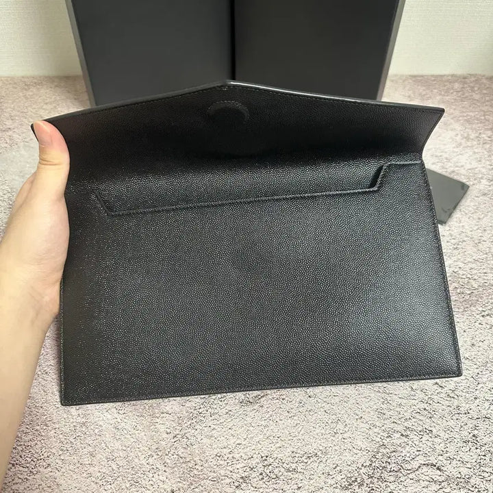 [BUNJANG] Yves Saint Laurent Uptown Clutch Black / [풀구성] 입생로랑 업타운 클러치 블랙